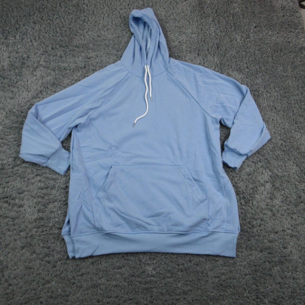 The WARMY Hoodie Sweatshirt Womens 2XL Blue Pullover Hooded Lined Pockets NWOT